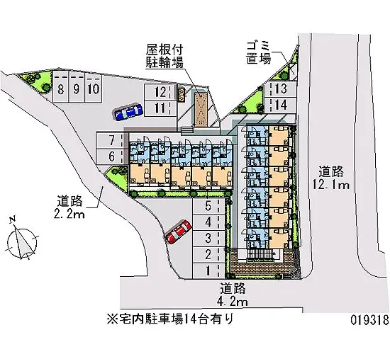 ★手数料０円★北九州市小倉南区葛原本町２丁目　月極駐車場（LP）